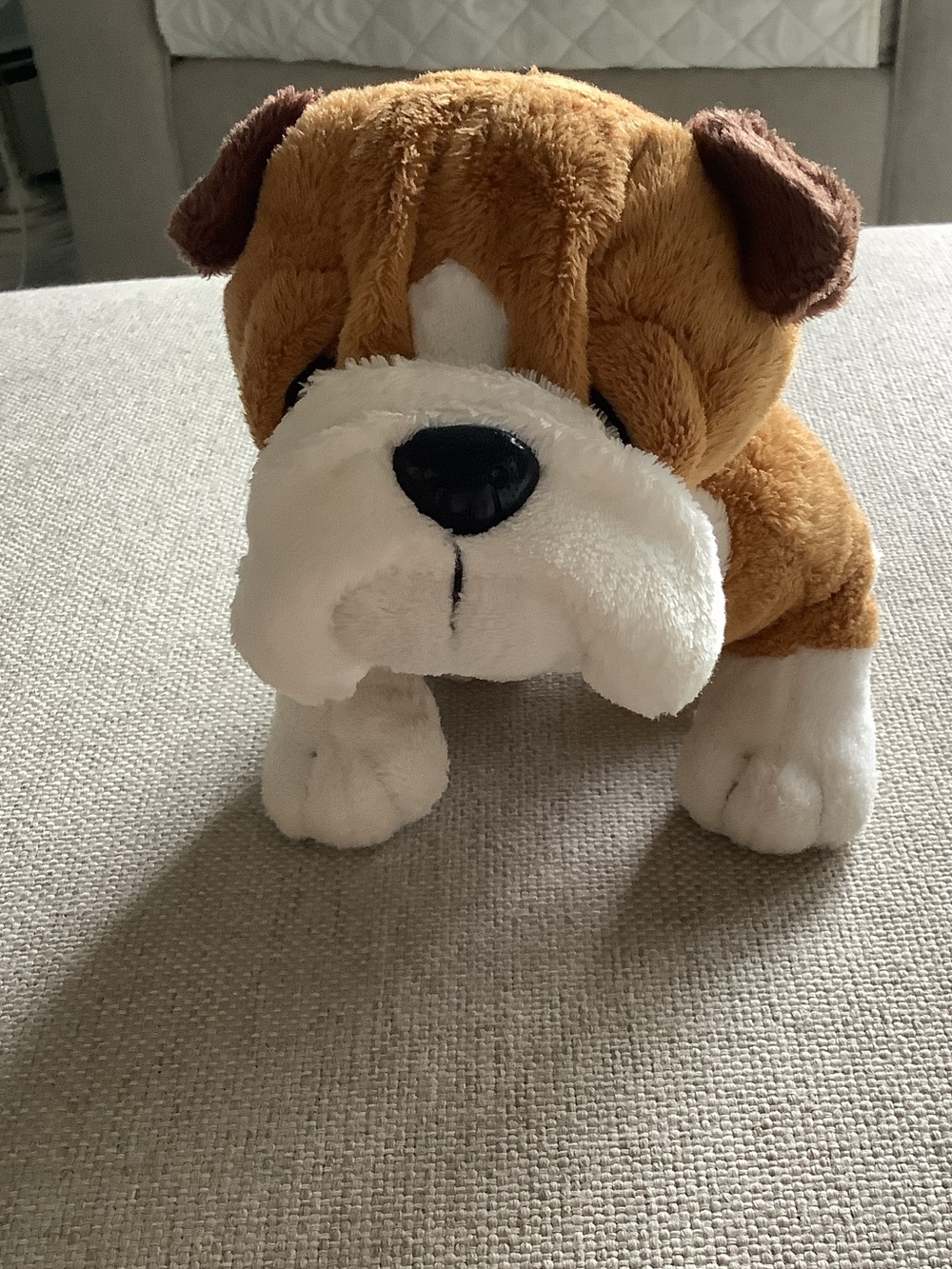 GANZ Webkinz Plush Bulldog Dog Toy - Brown and White